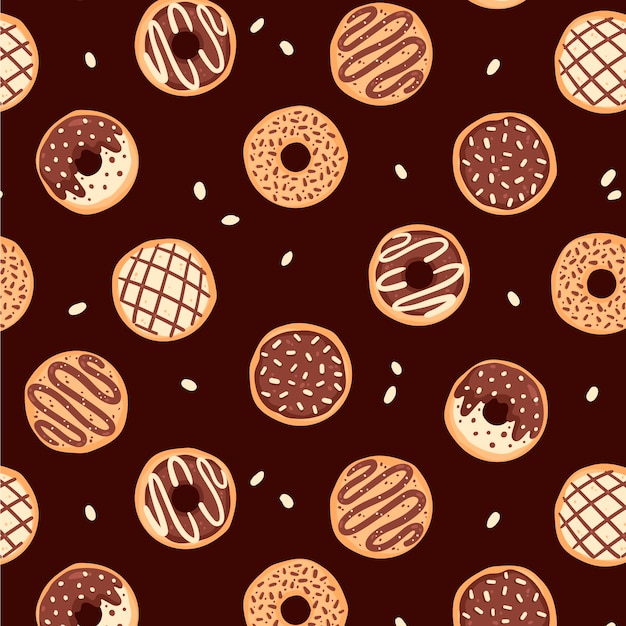 Free vector hand drawn chocolate pattern design