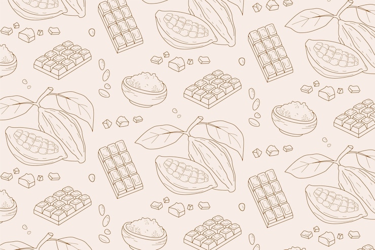 Free Vector hand drawn chocolate pattern design