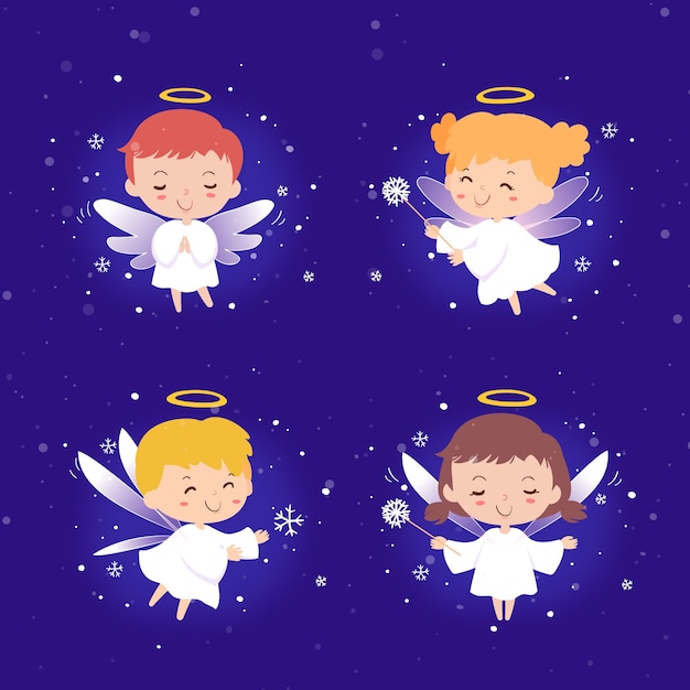 手描きクリスマス天使コレクション