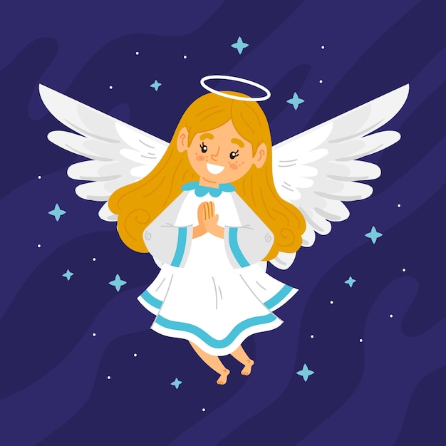 Free Vector | Hand drawn christmas angel