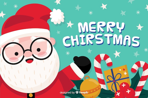 Free vector hand drawn christmas background