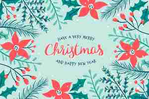 Free vector hand drawn christmas background