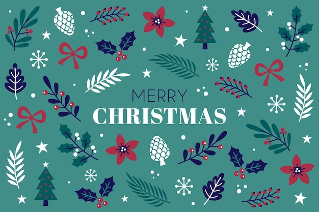 Free vector hand drawn christmas background