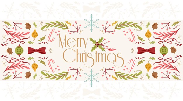 Free vector hand drawn christmas background