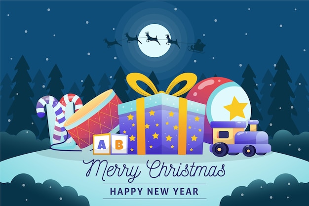 Free vector hand drawn christmas background