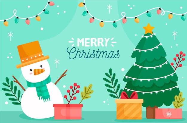 Free vector hand drawn christmas background