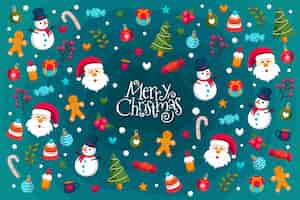 Free vector hand drawn christmas background