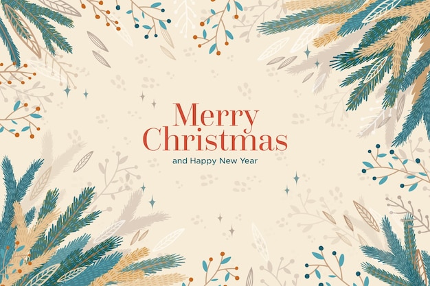 Free vector hand drawn christmas background