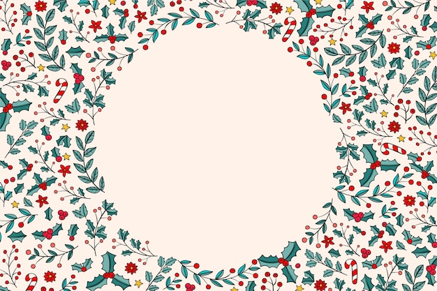 Free vector hand drawn christmas background