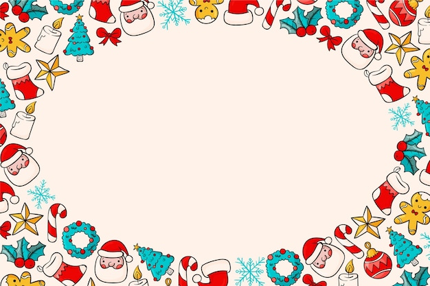 Free vector hand drawn christmas background