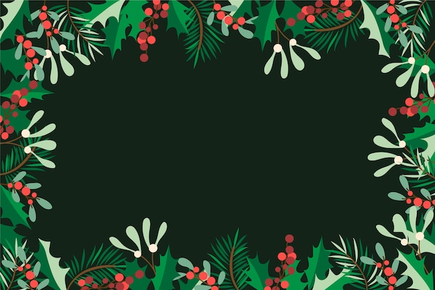 Hand drawn christmas background