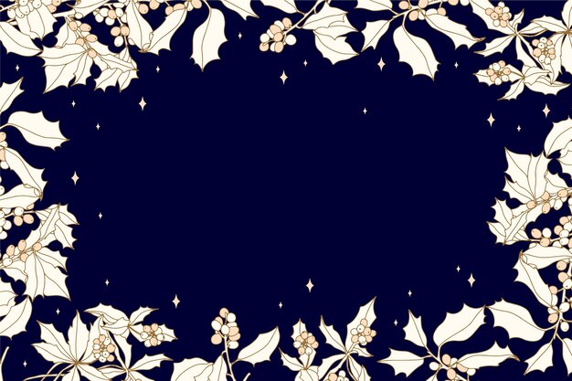 Hand drawn christmas background