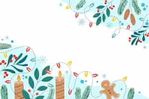 Free vector hand drawn christmas background