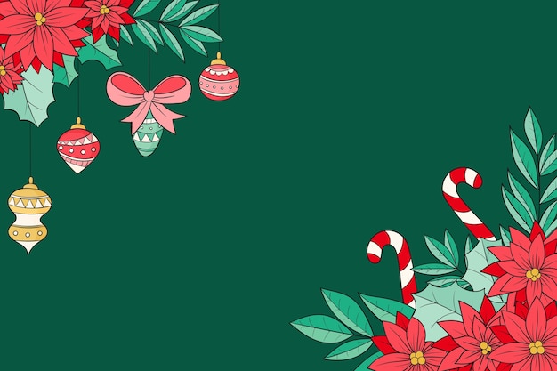 Free vector hand drawn christmas background