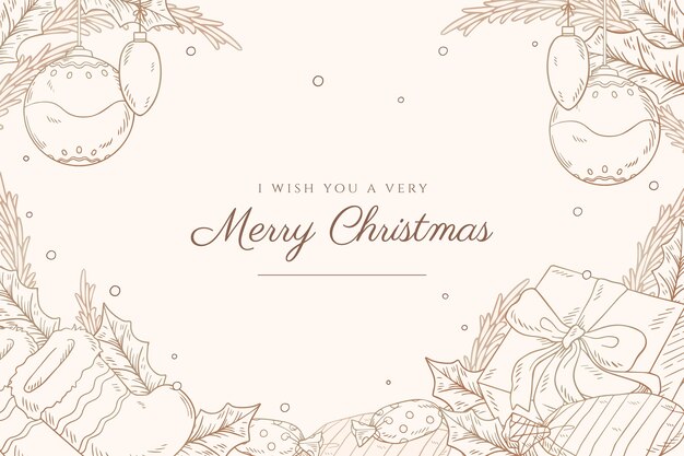 hand drawn christmas background