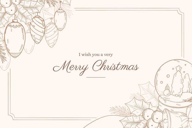 Hand drawn christmas background
