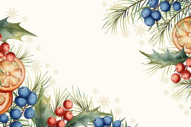 Free vector hand drawn christmas background