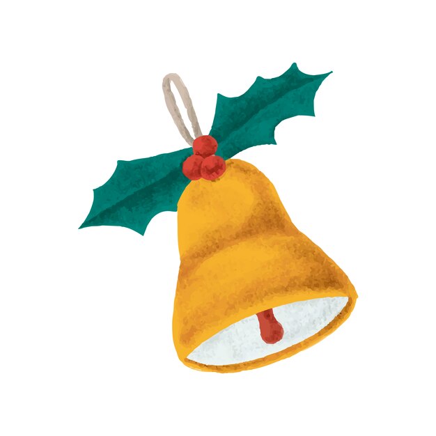 Hand drawn Christmas bell illustration