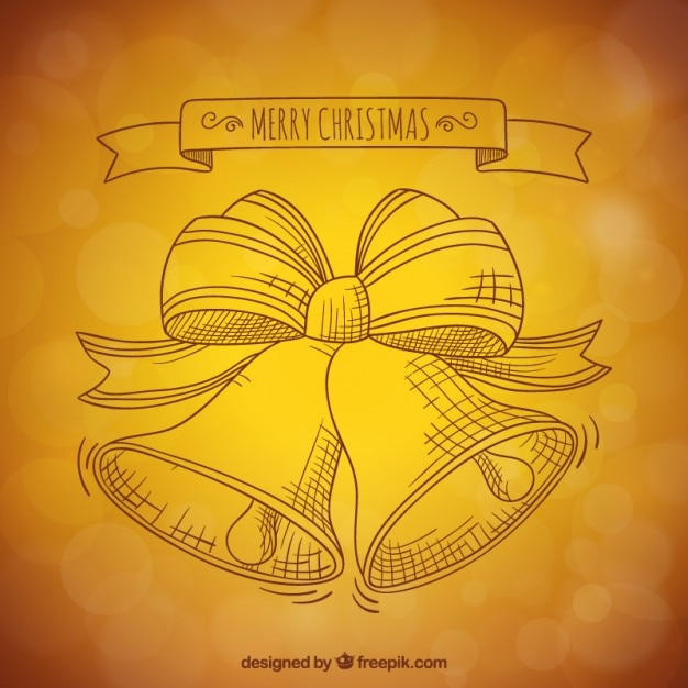 Free vector hand drawn christmas bells