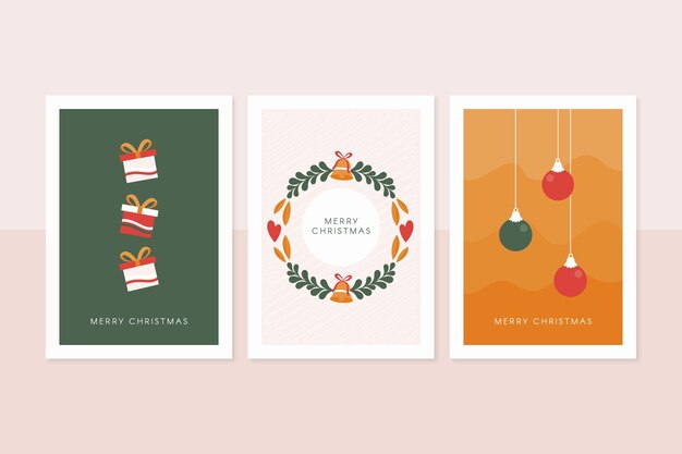 Hand drawn christmas cards collection