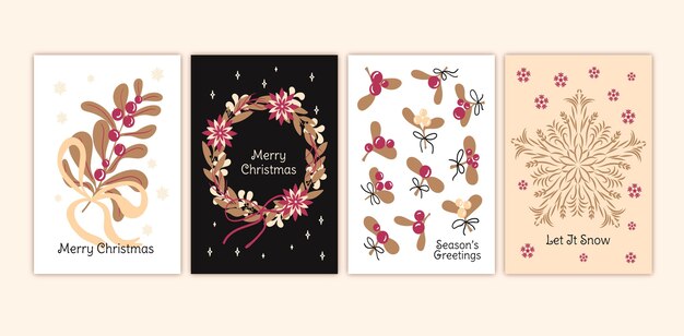 Hand drawn christmas cards