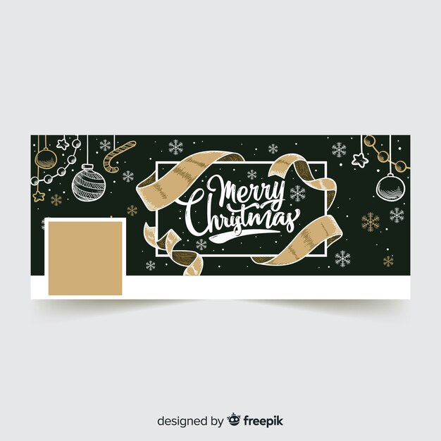 Free vector hand drawn christmas cover