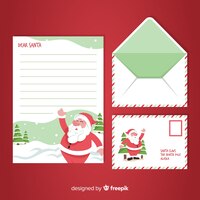 Free vector hand drawn christmas envelope and letter concept