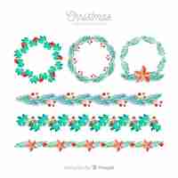 Free vector hand drawn christmas frame collection