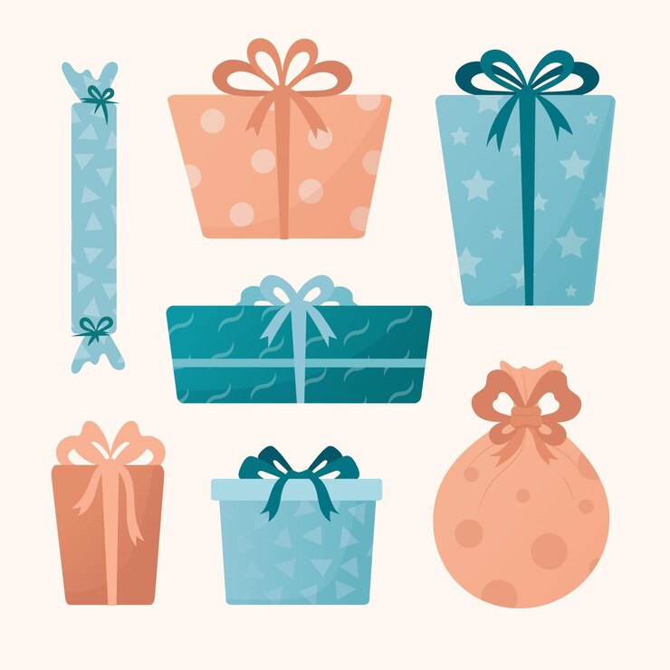 Free Vector hand drawn christmas gift collection