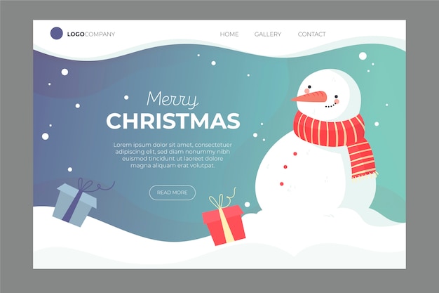 Hand drawn christmas landing page