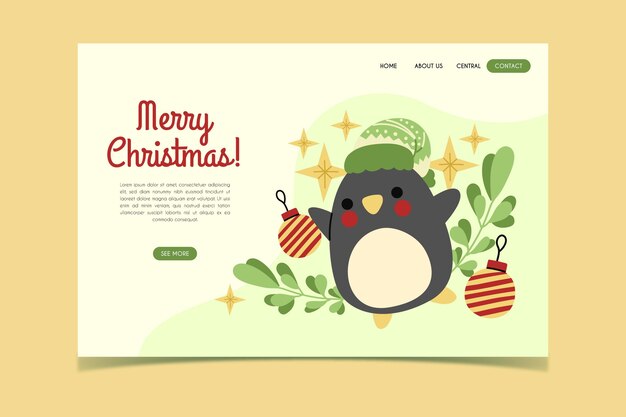 Hand drawn christmas landing page