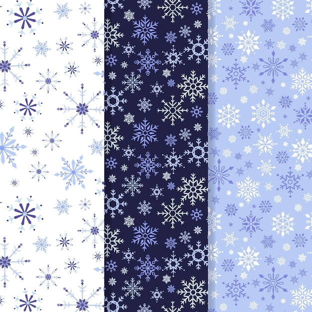 Hand drawn christmas pattern collection