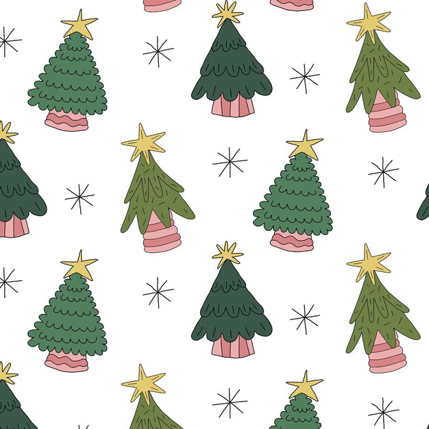 Hand drawn christmas pattern design