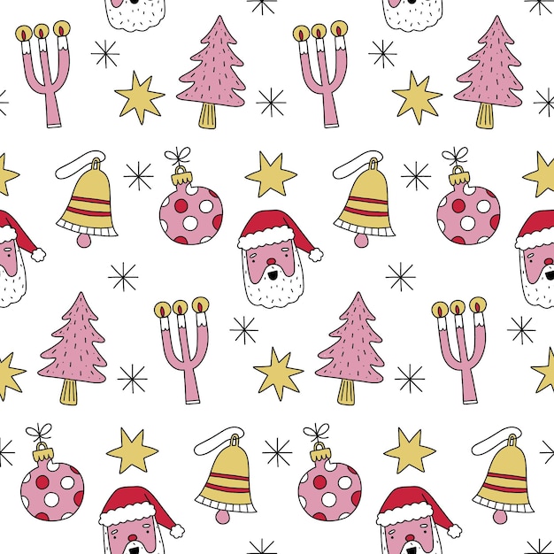 Hand drawn christmas pattern design