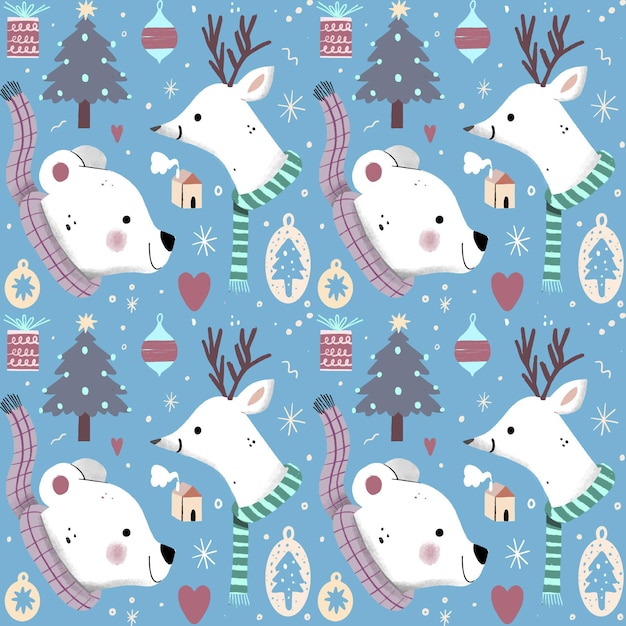 Free vector hand drawn christmas pattern design