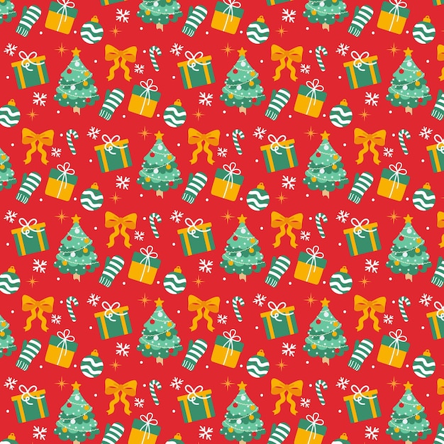 Hand drawn christmas pattern design