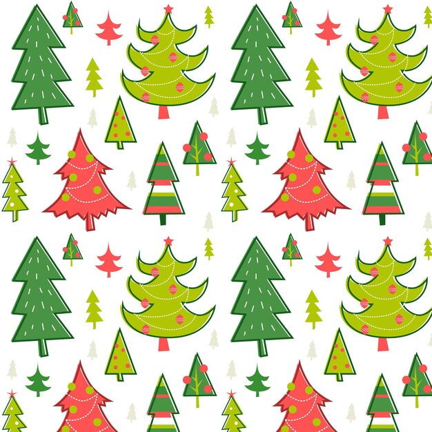 Hand drawn christmas pattern design