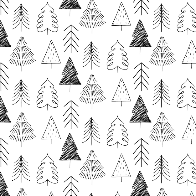 Hand drawn christmas pattern design