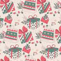 Free vector hand drawn christmas pattern design