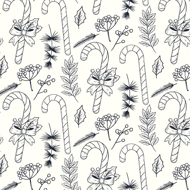 Free vector hand drawn christmas pattern design