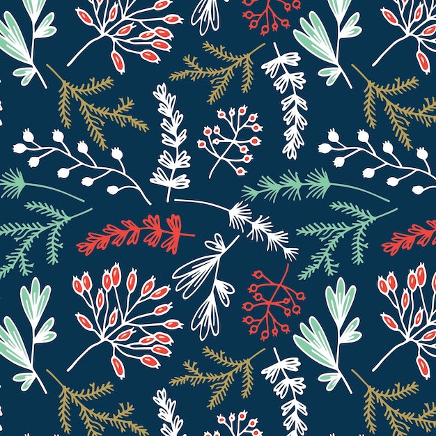 Free vector hand drawn christmas pattern design