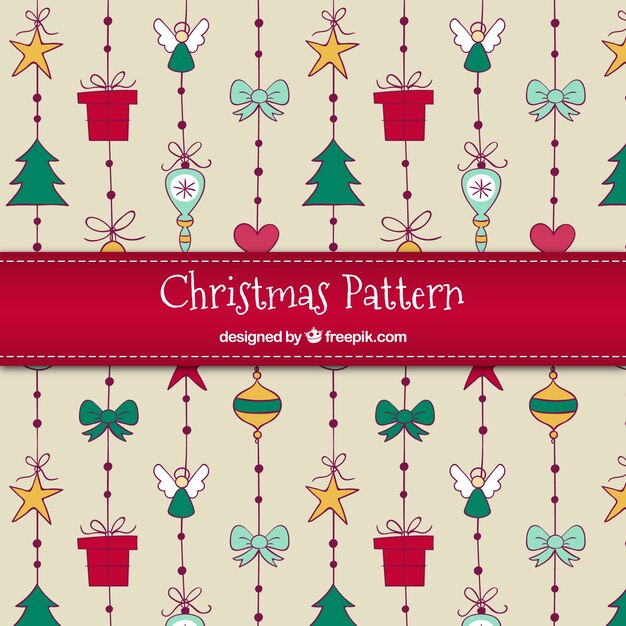 Hand drawn christmas pattern