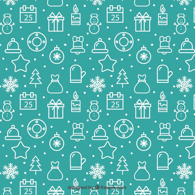 Hand drawn christmas pattern