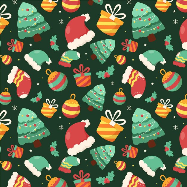 Hand drawn christmas pattern