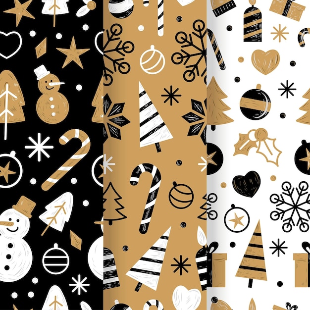 Hand drawn christmas pattern