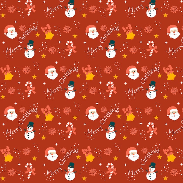 Hand drawn christmas pattern