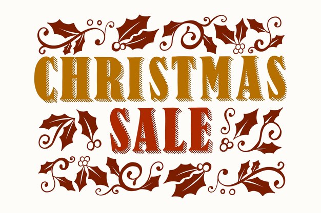 Free vector hand drawn christmas sale concept