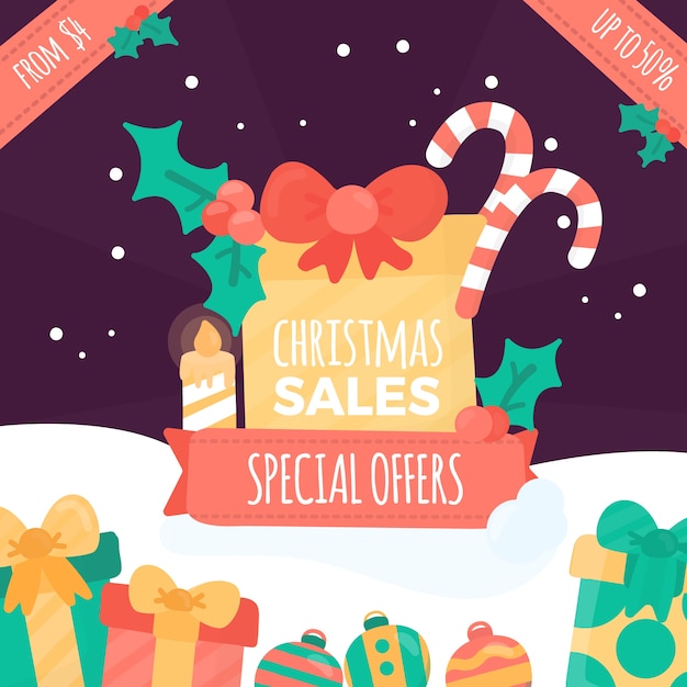 Free vector hand drawn christmas sale