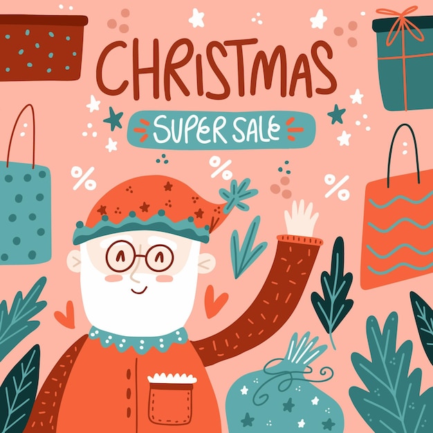 Hand drawn christmas sale