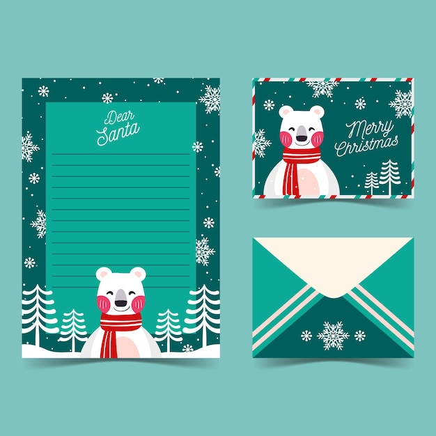 Hand drawn christmas stationery templates